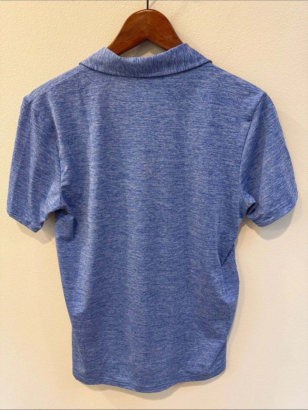 The Children's Place Heathered Light Blue Short Sleeve Polo XXL
